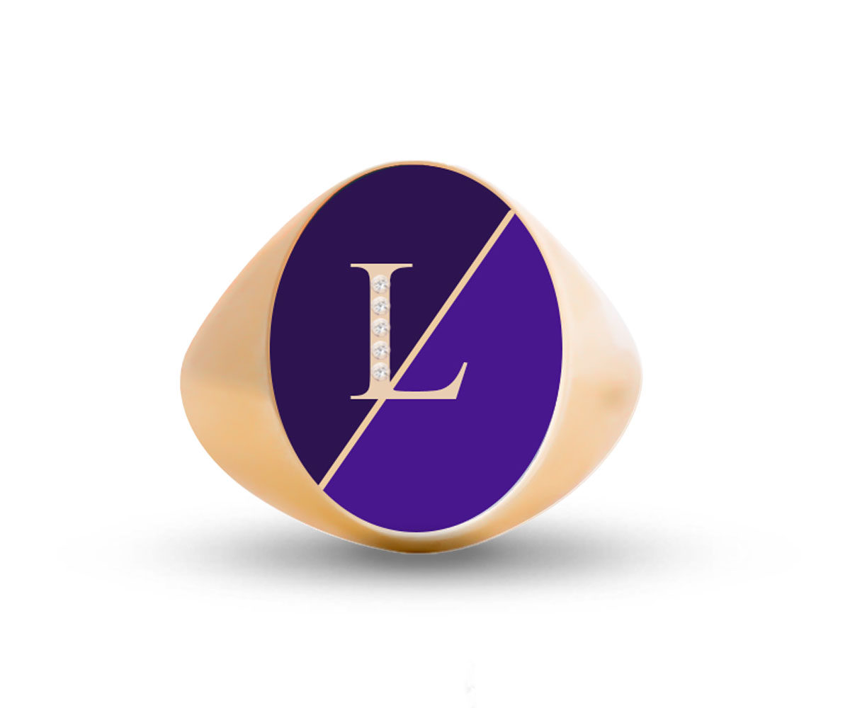 Intersections Letter Ring