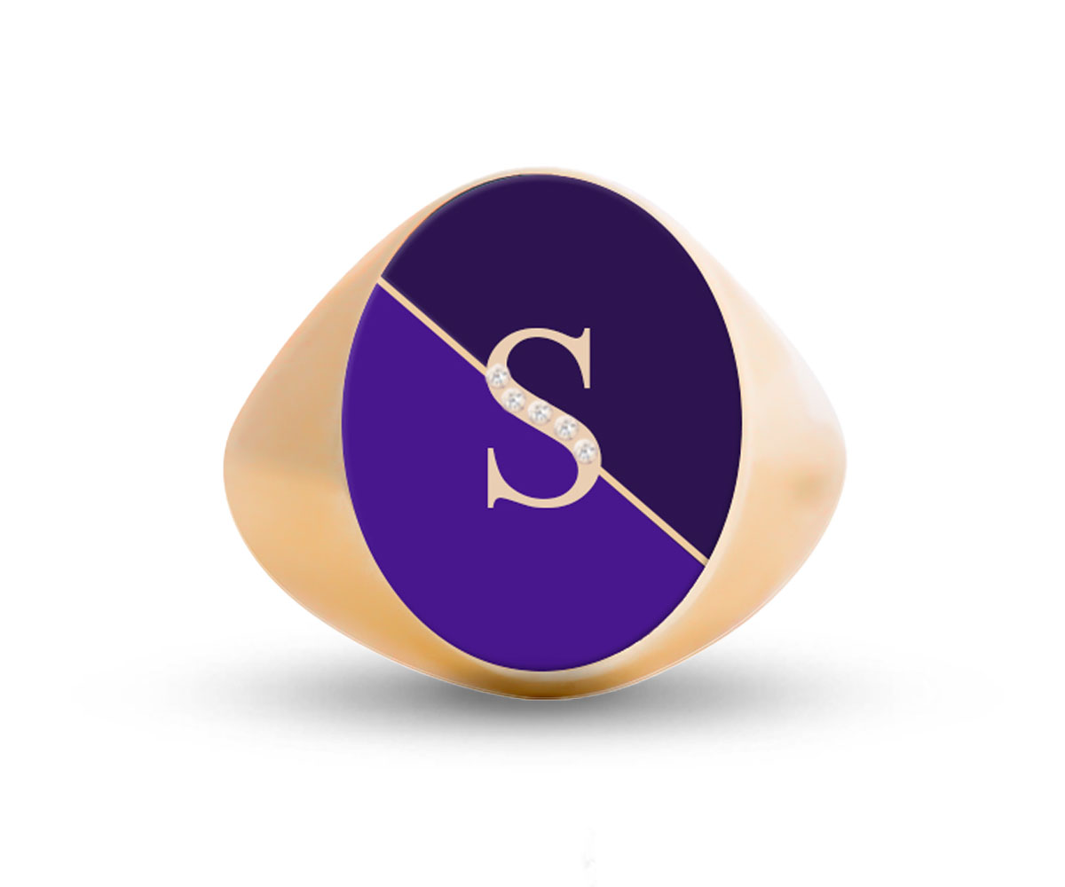 Intersections Letter Ring