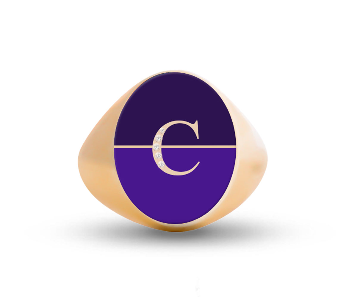 Intersections Letter Ring