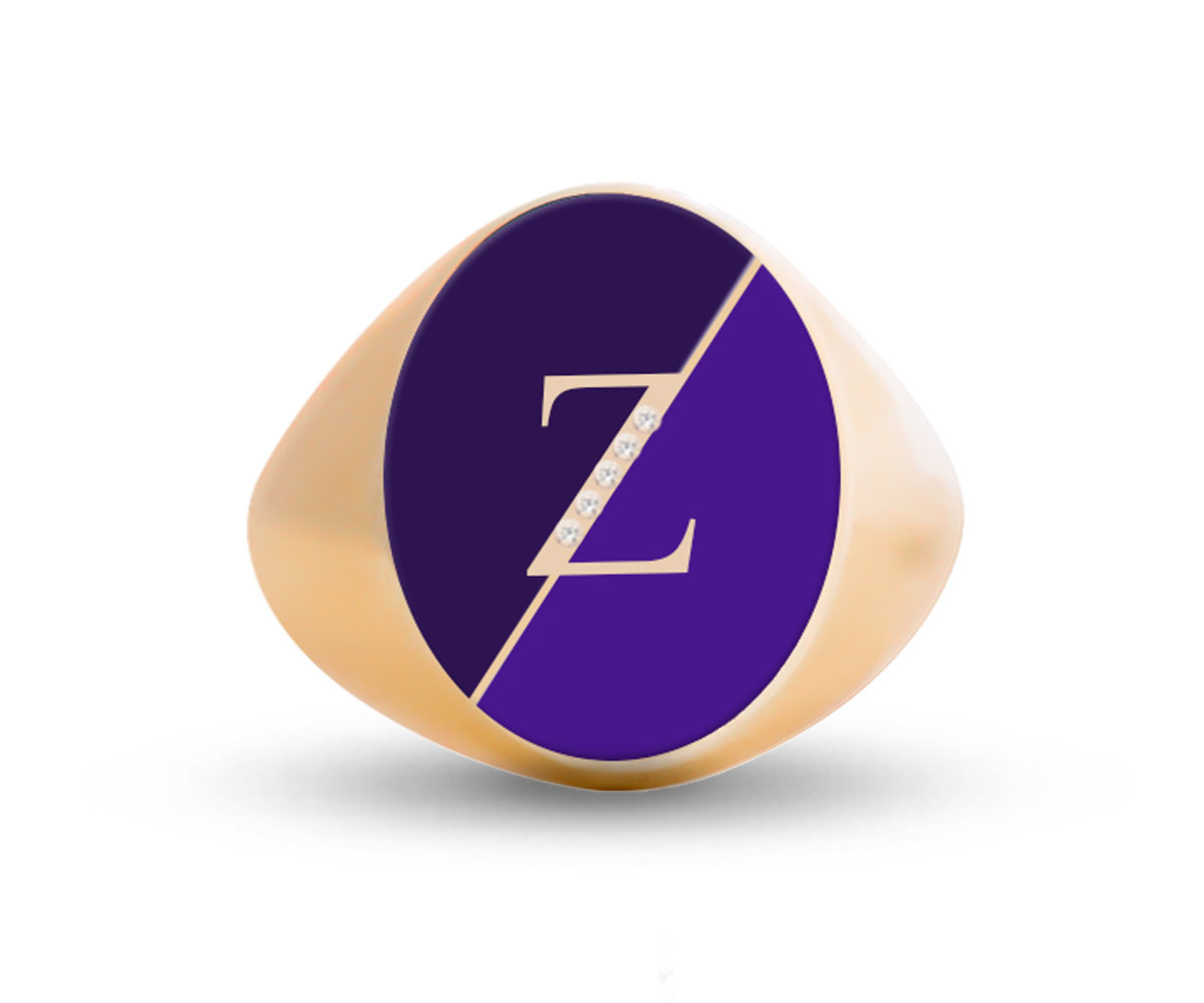 Intersections Letter Ring