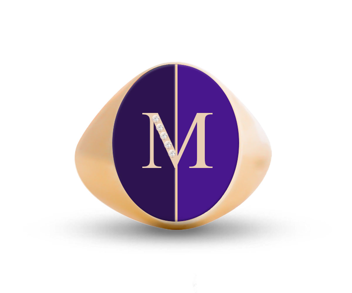 Intersections Letter Ring