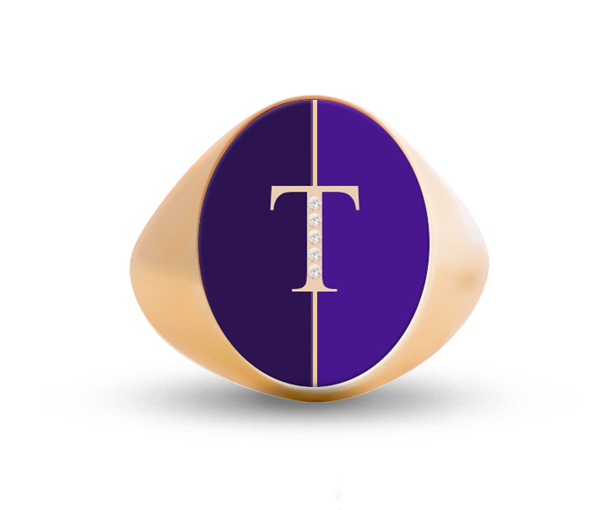 Intersections Letter Ring