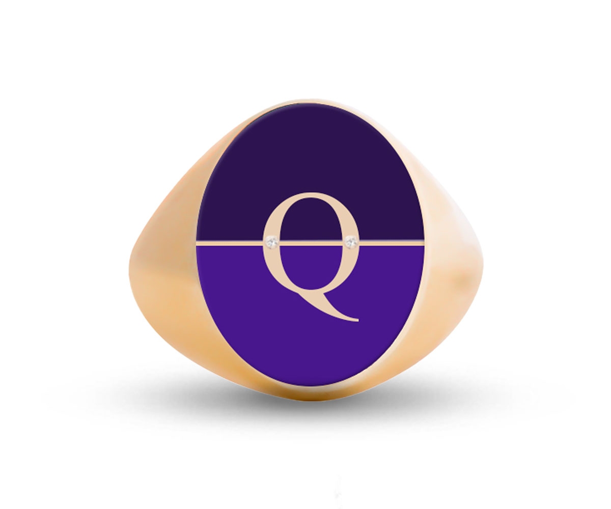 Intersections Letter Ring