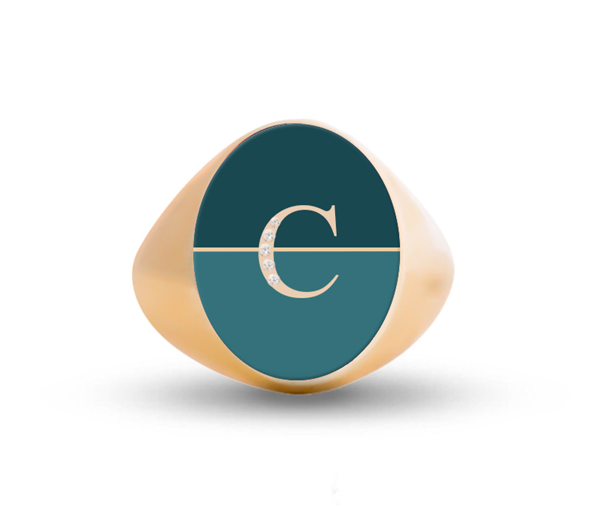 Intersections Letter Ring