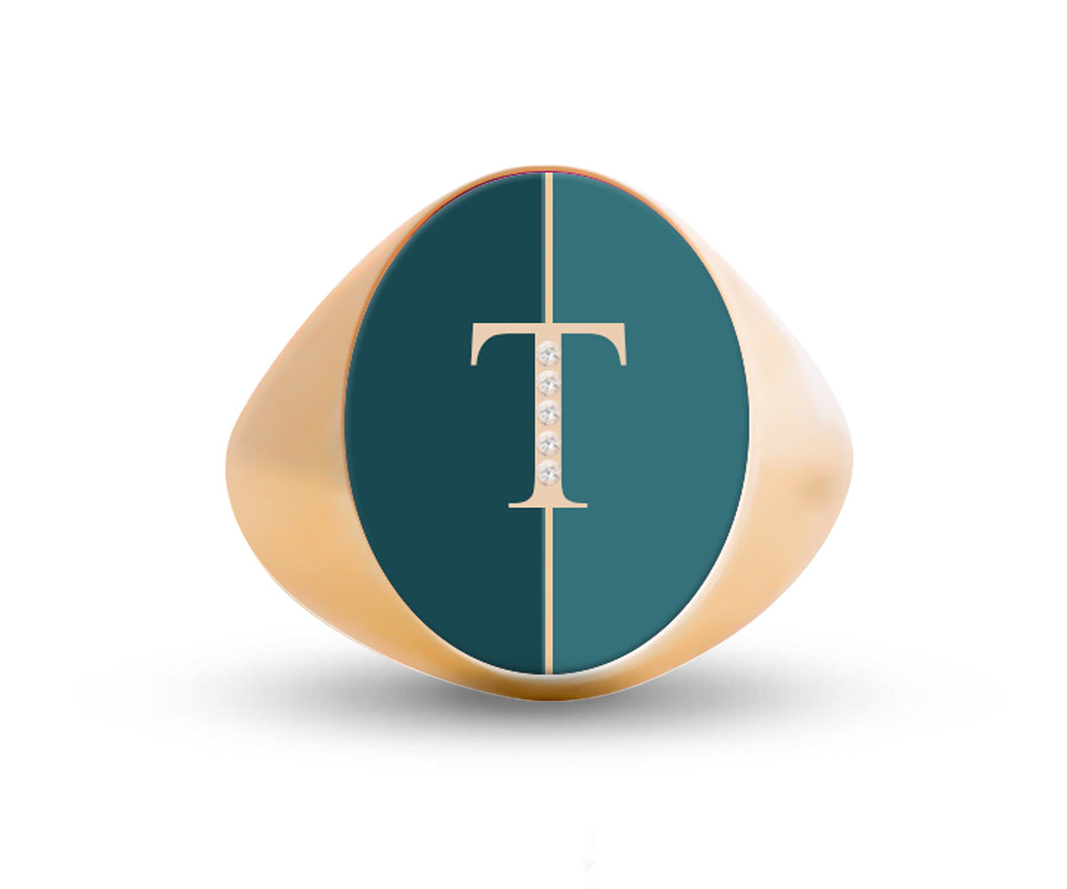 Intersections Letter Ring