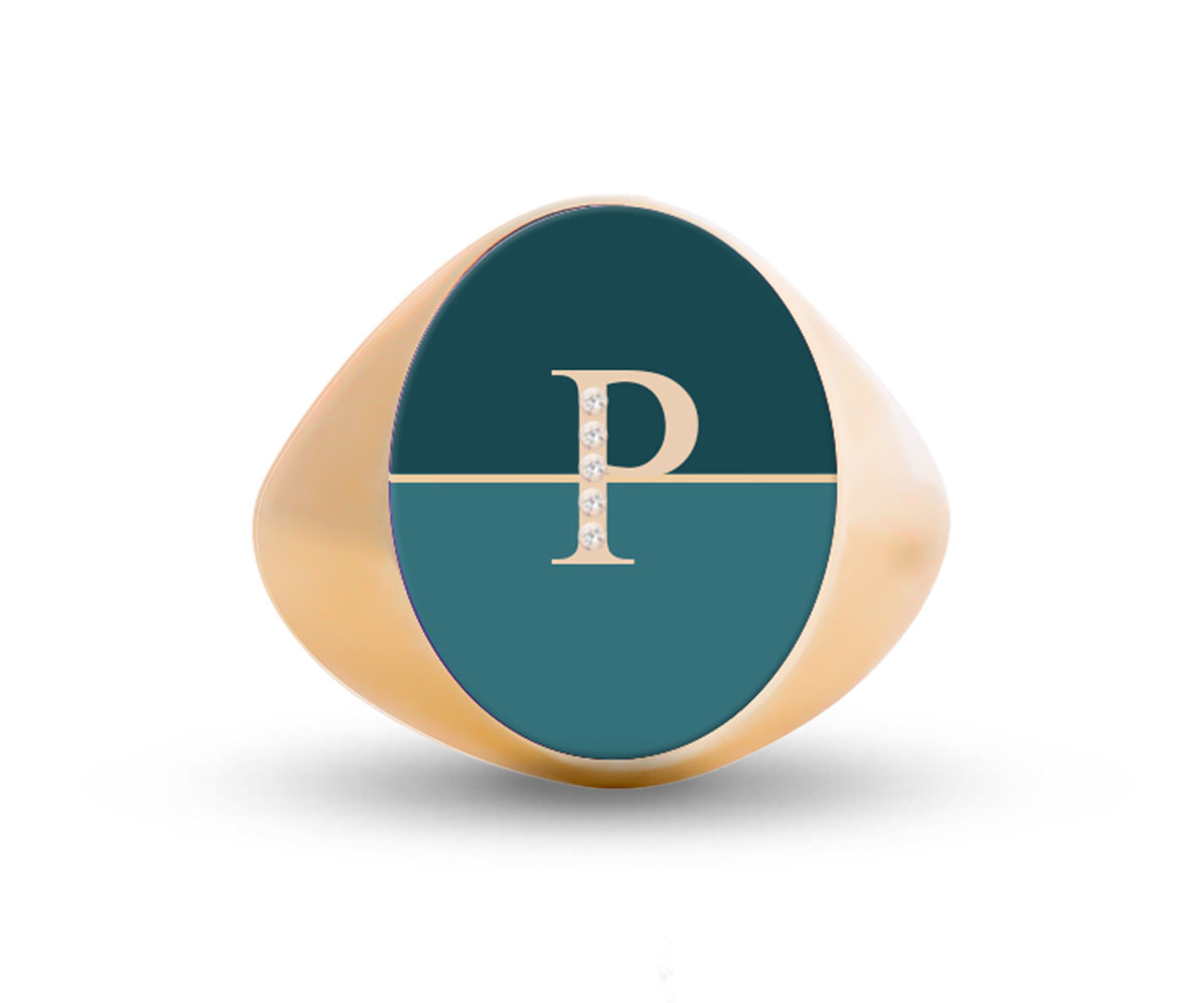 Intersections Letter Ring