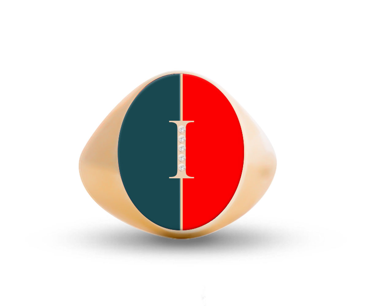 Intersections Letter Ring
