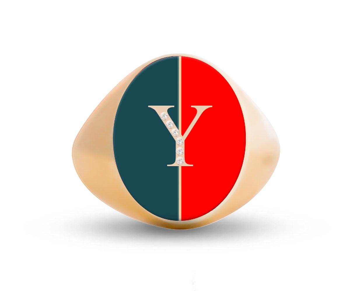 Intersections Letter Ring