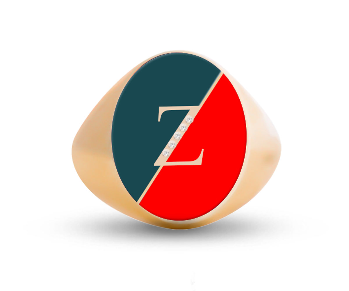 Intersections Letter Ring