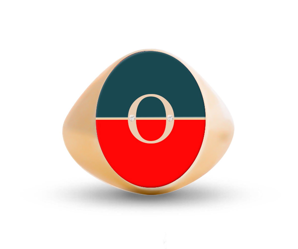 Intersections Letter Ring