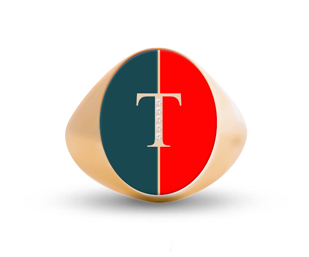 Intersections Letter Ring