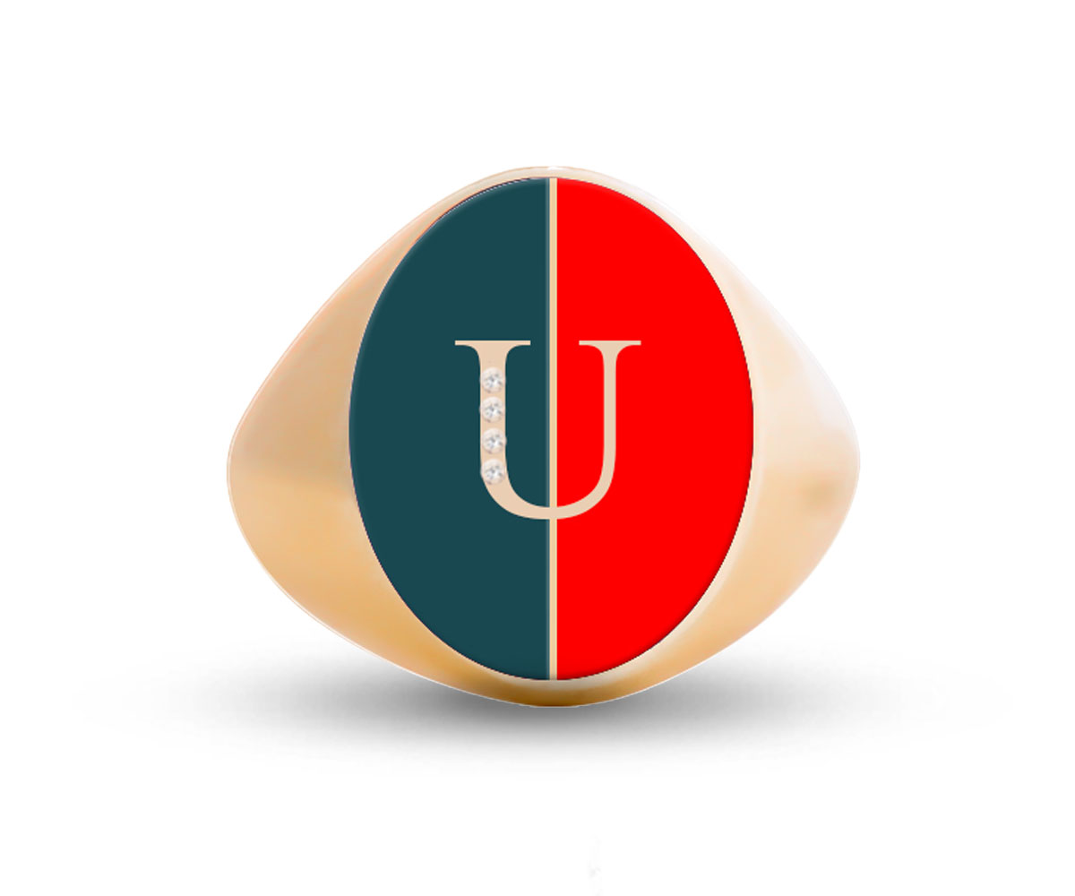 Intersections Letter Ring