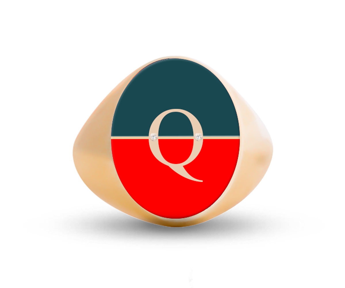 Intersections Letter Ring