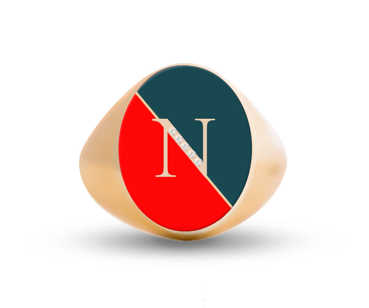 Intersections Letter Ring