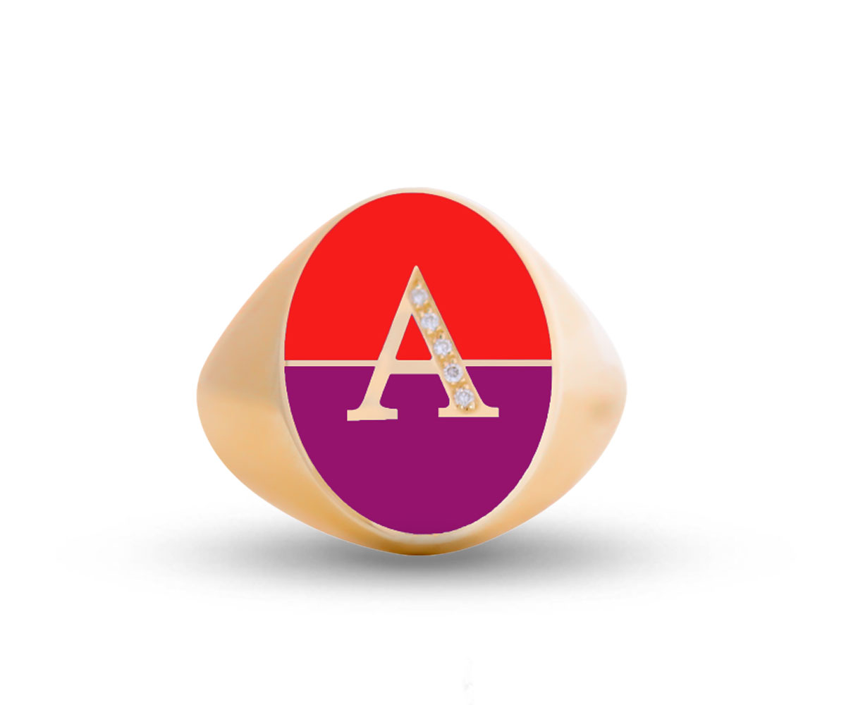 Intersections Letter Ring