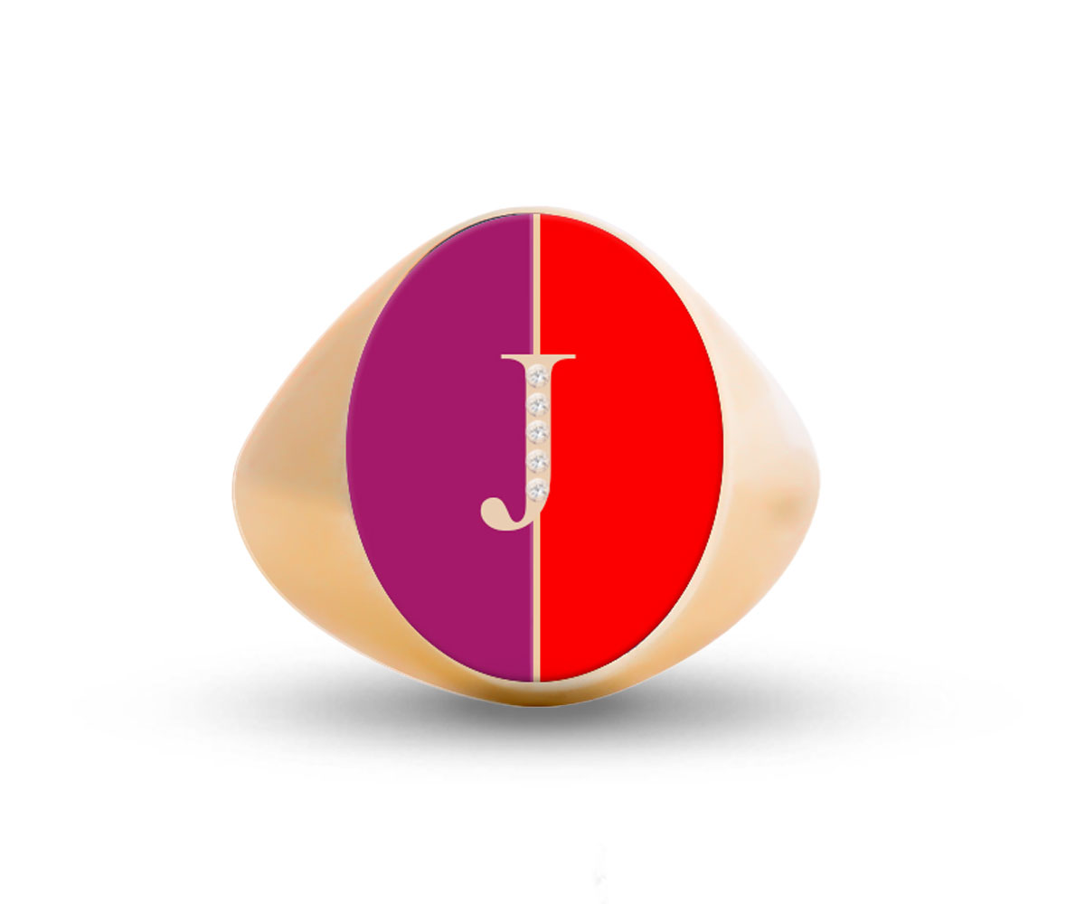 Intersections Letter Ring