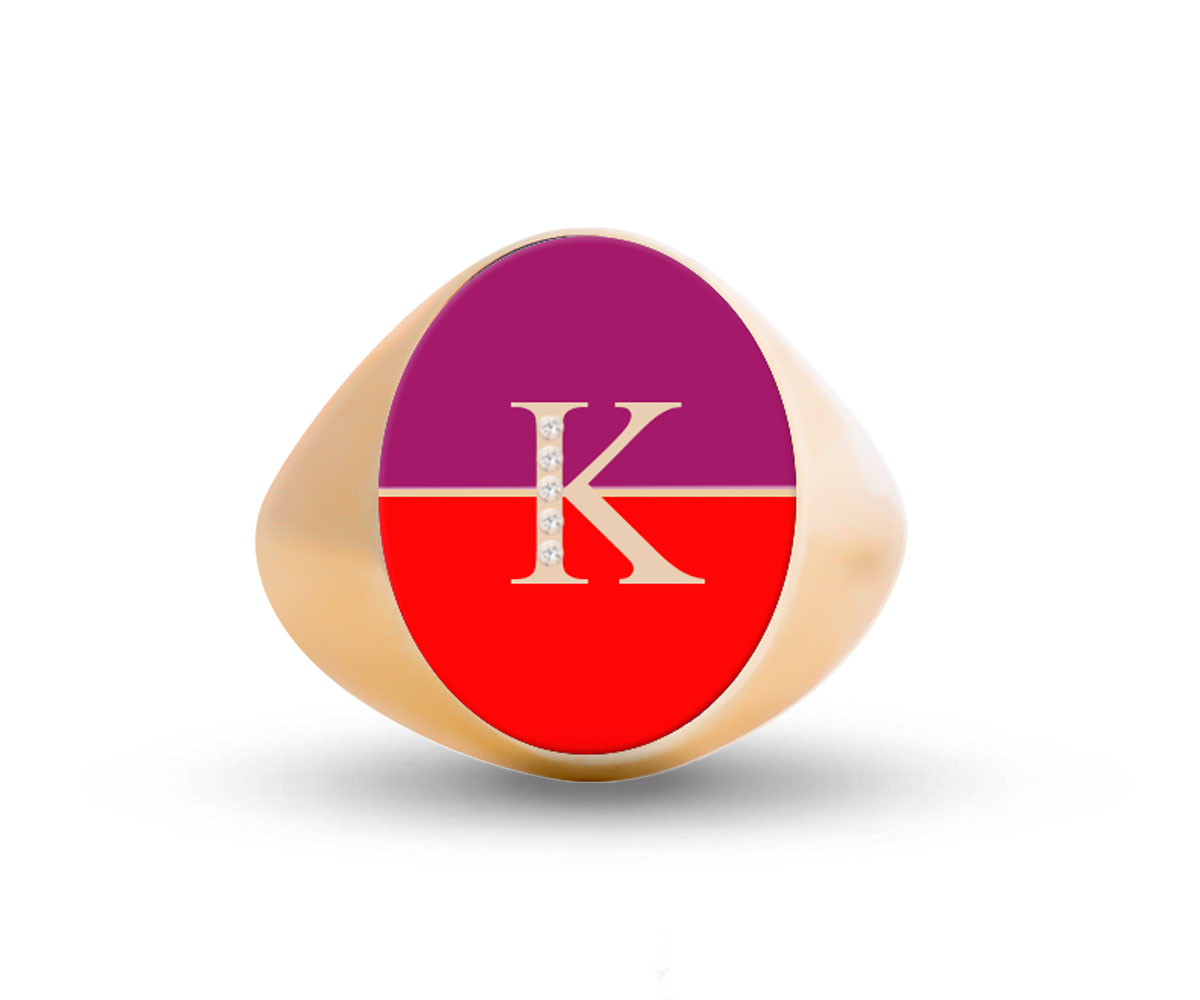 Intersections Letter Ring