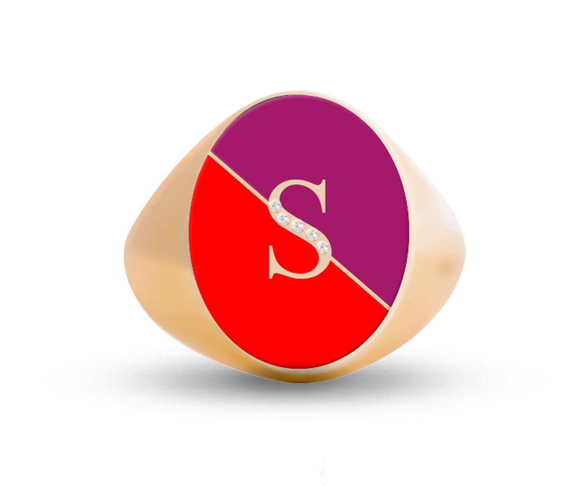 Intersections Letter Ring