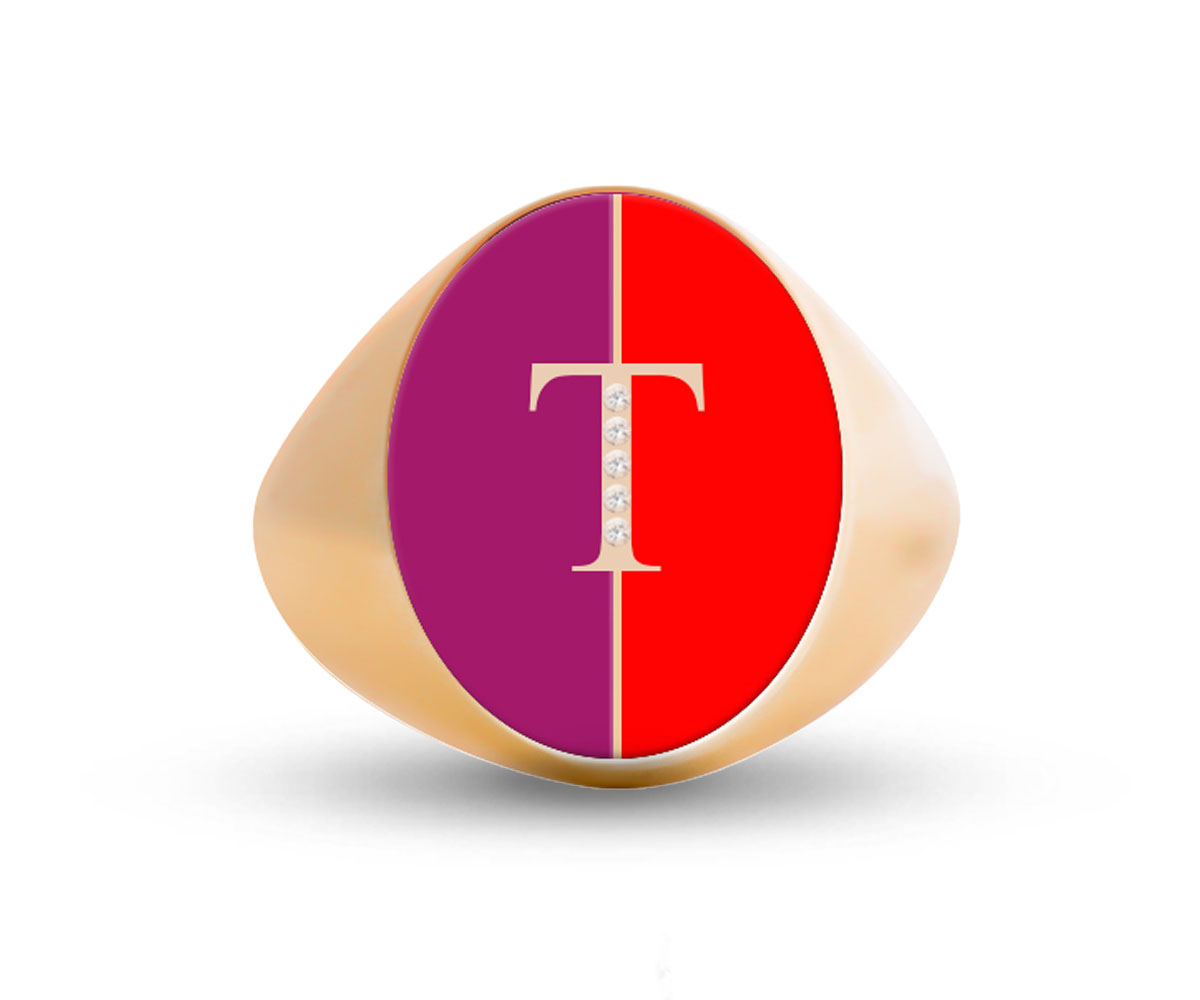 Intersections Letter Ring