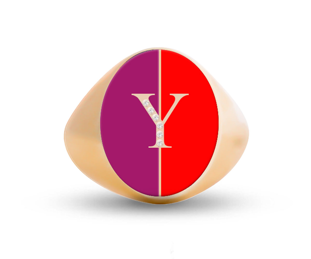 Intersections Letter Ring