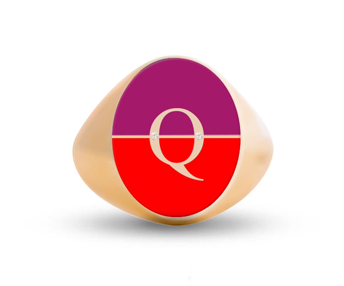 Intersections Letter Ring