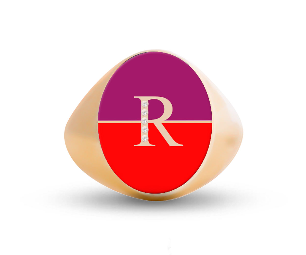 Intersections Letter Ring