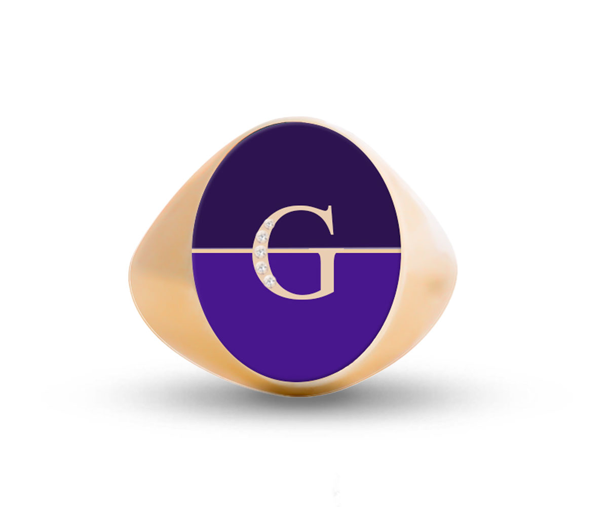 Intersections Letter Ring