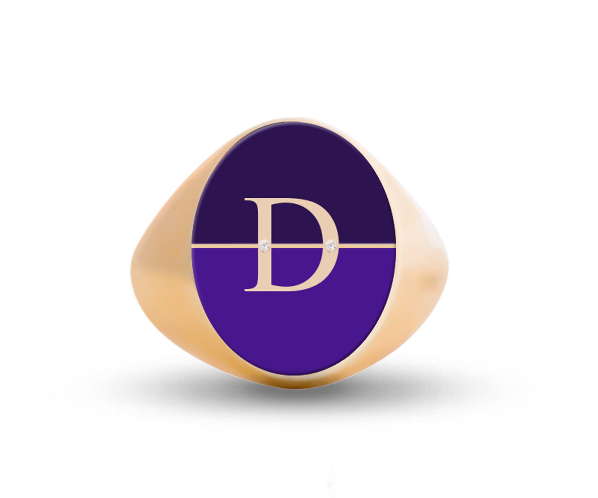 Intersections Letter Ring