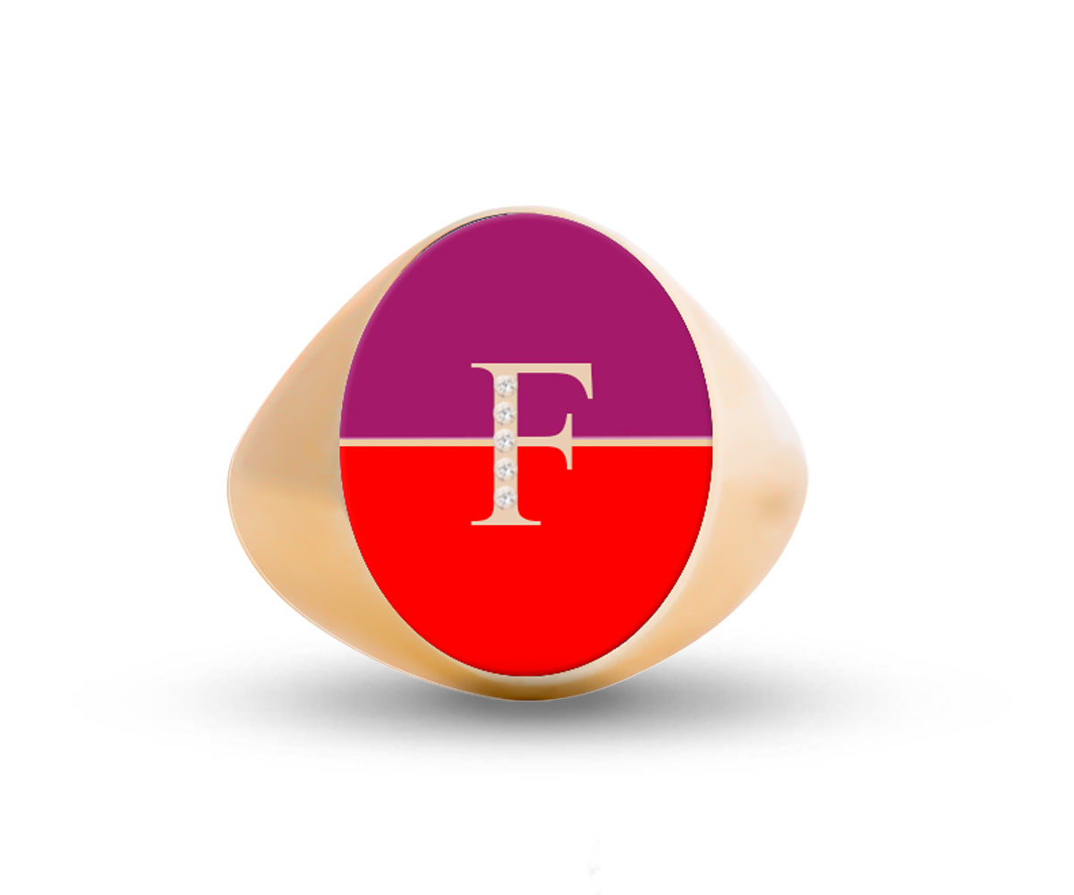 Intersections Letter Ring