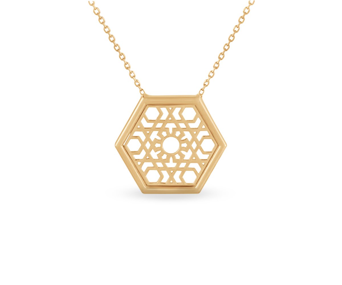 Hexagone Arabesque Pendant - Maison Mirath