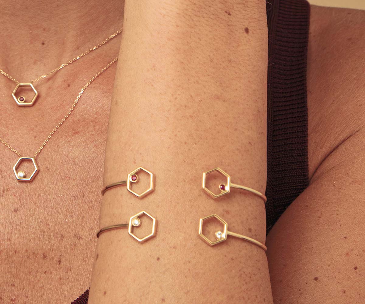 Hexagone Bangle - Maison Mirath