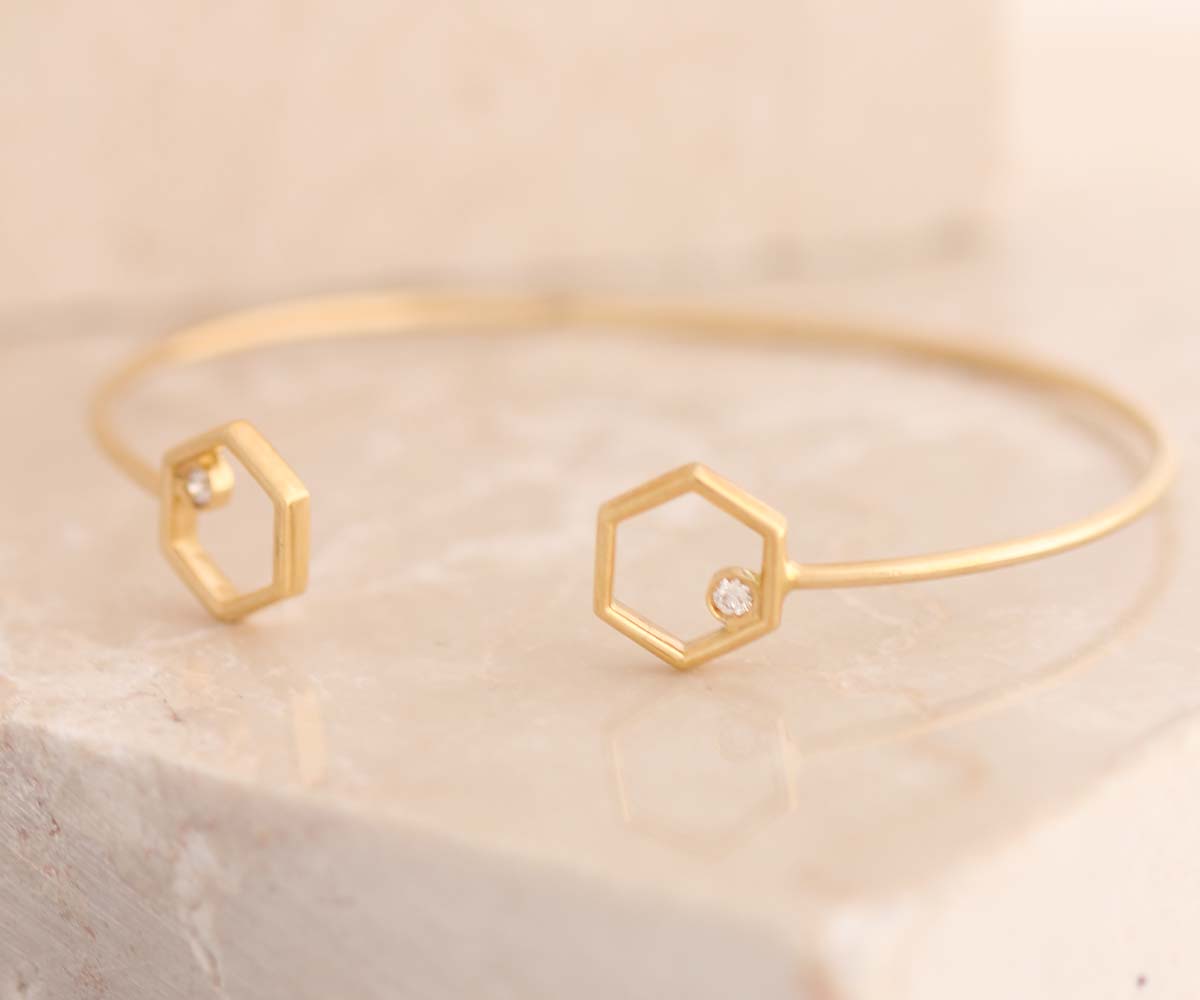 Hexagone Bangle - Maison Mirath