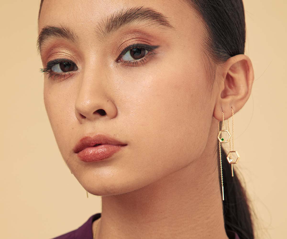 Hexagone Earrings - Maison Mirath