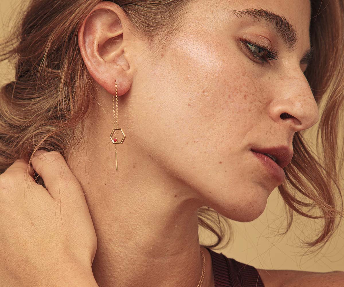Hexagone Earrings - Maison Mirath