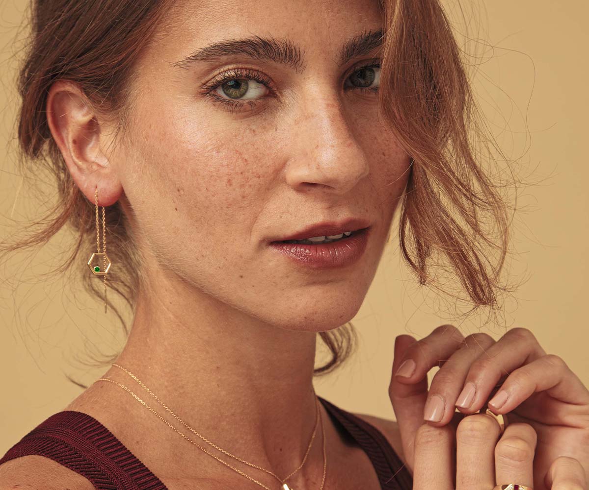 Hexagone Earrings - Maison Mirath