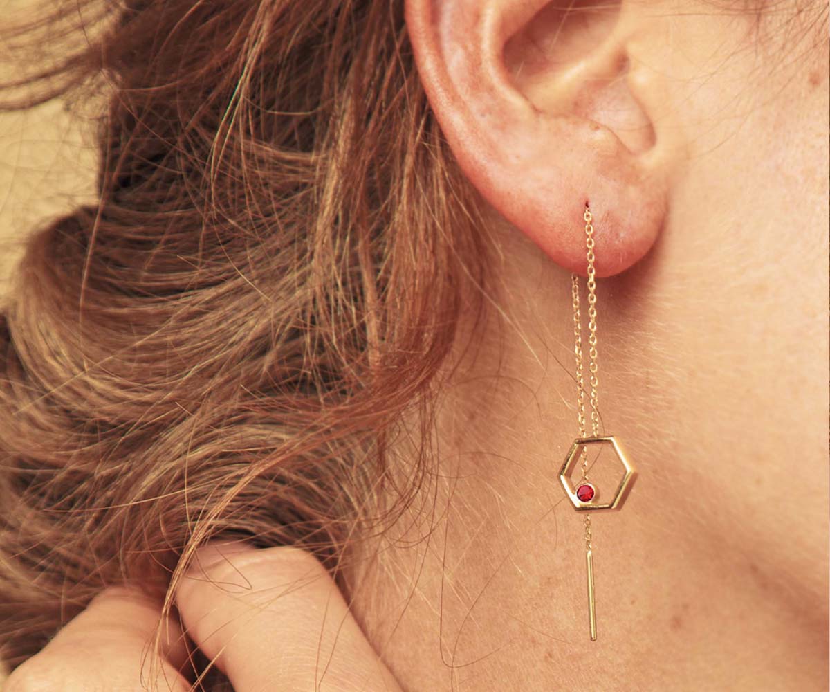 Hexagone Earrings