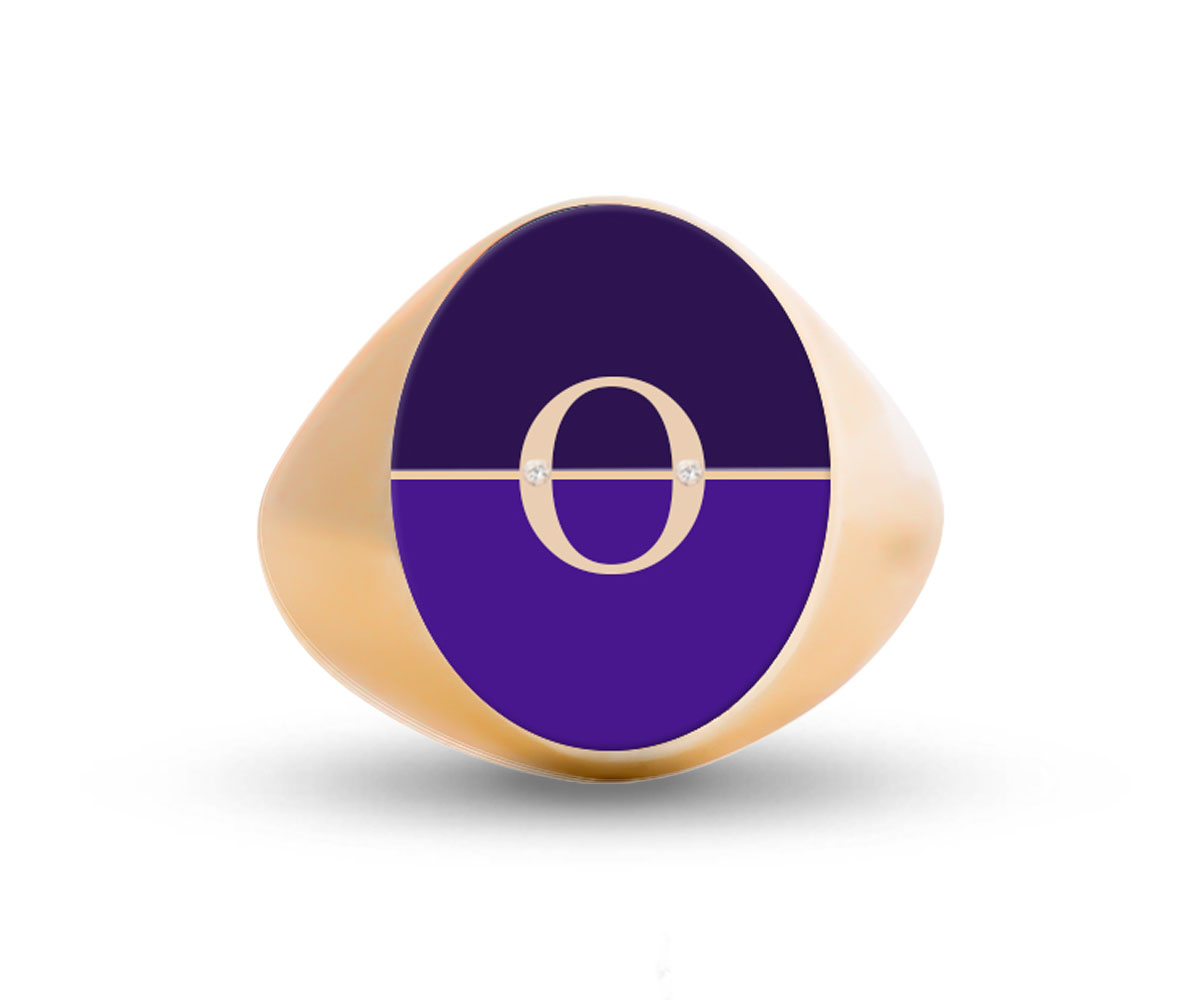 Intersections Letter Ring