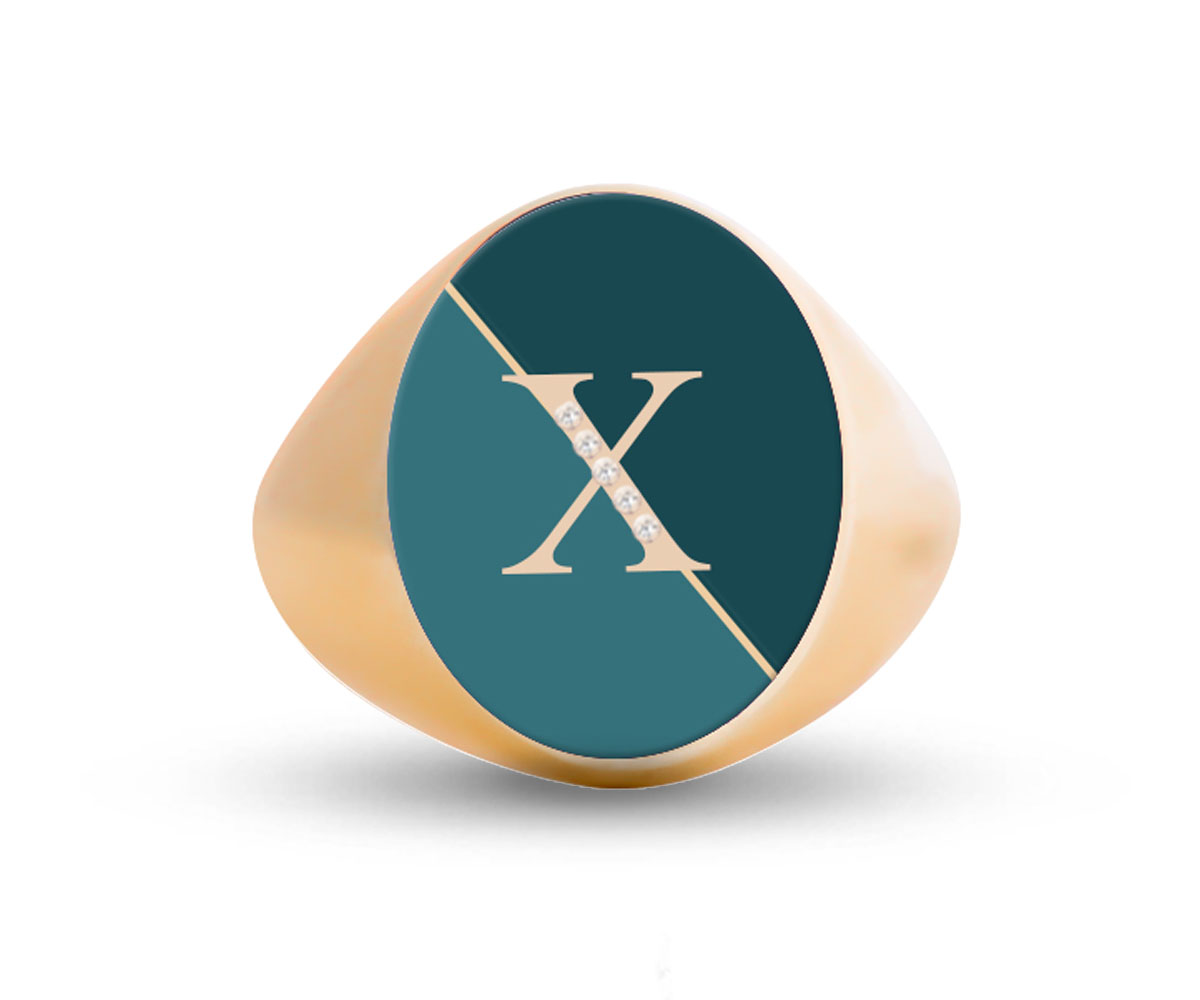 Intersections Letter Ring