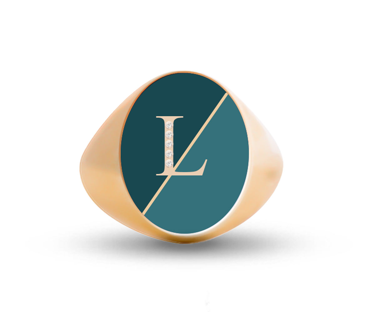 Intersections Letter Ring