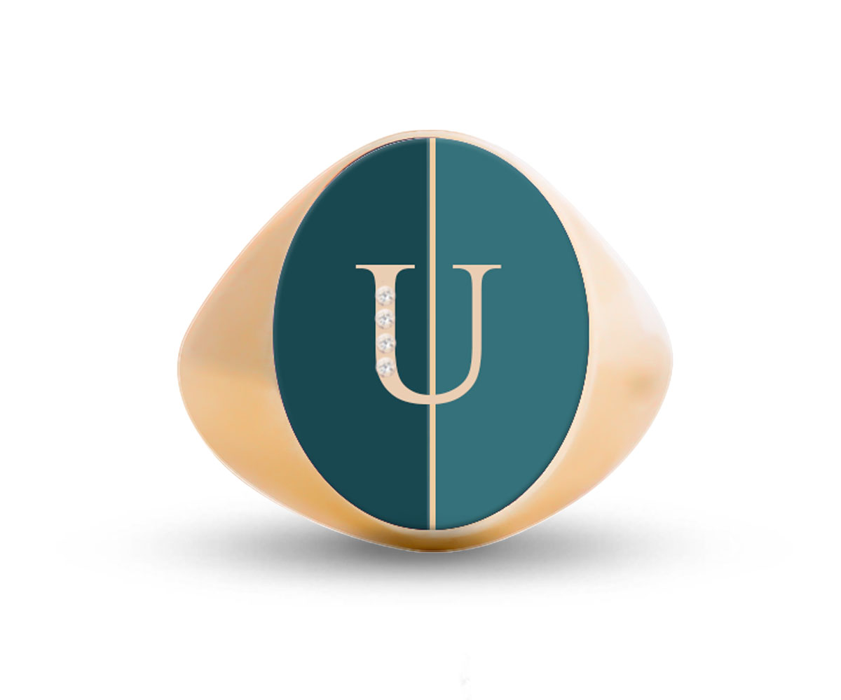 Intersections Letter Ring