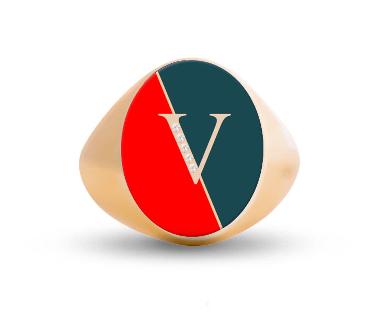 Intersections Letter Ring