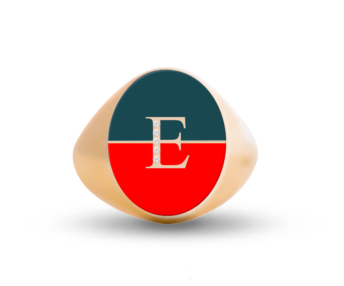 Intersections Letter Ring