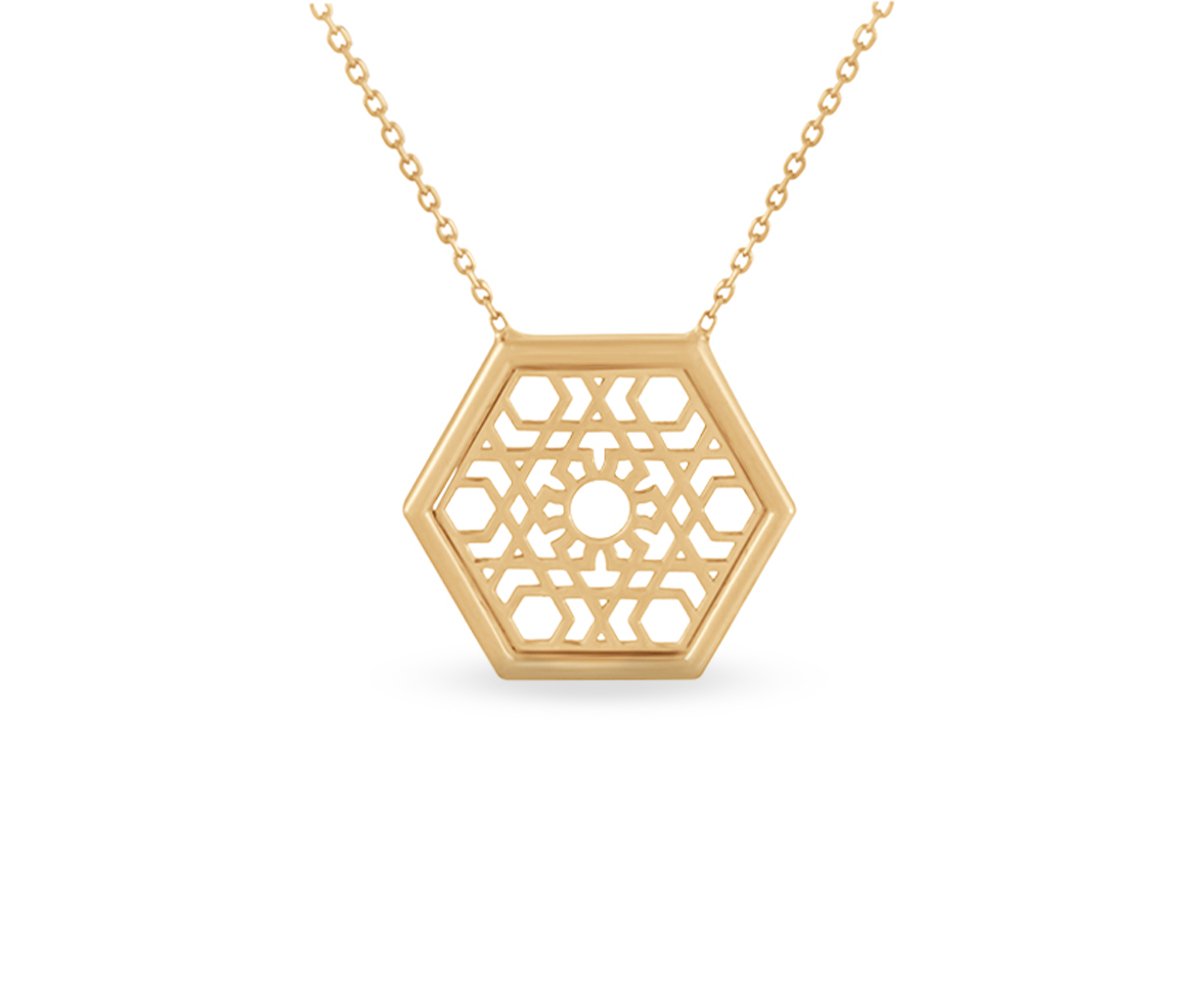 Hexagone Arabesque Pendant - Maison Mirath