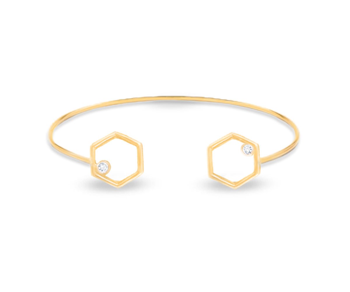 Hexagone Bangle - Maison Mirath