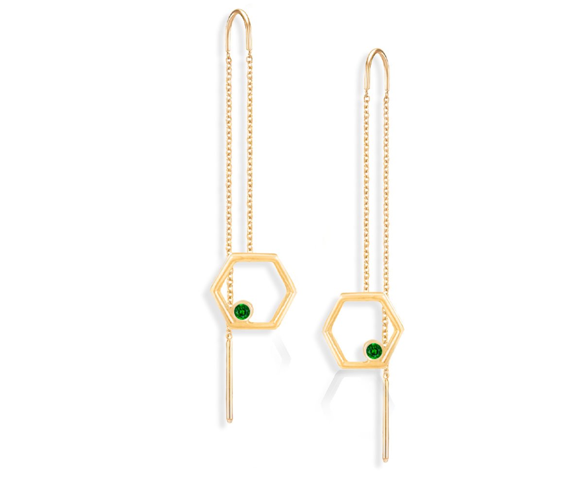 Hexagone Earrings - Maison Mirath