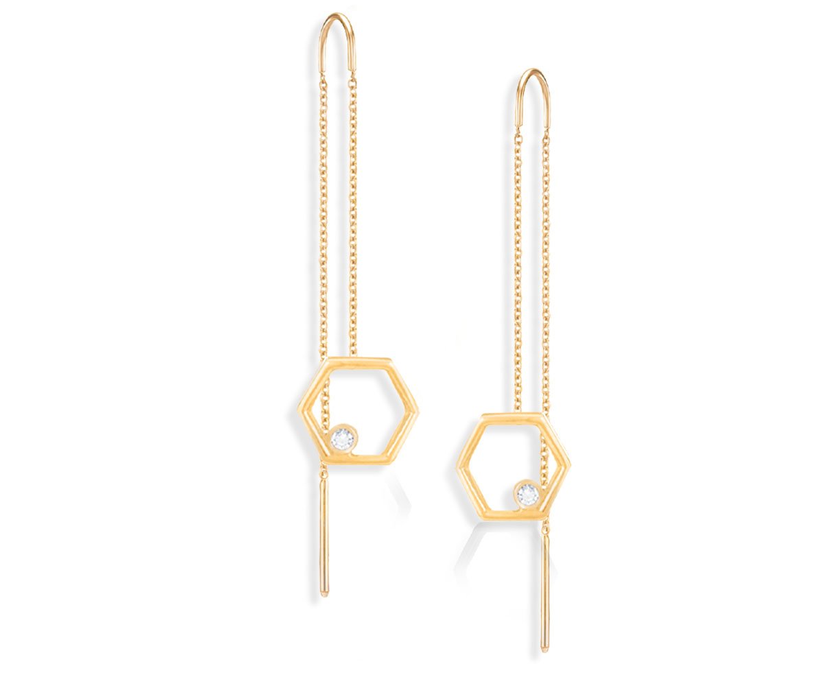 Hexagone Earrings - Maison Mirath