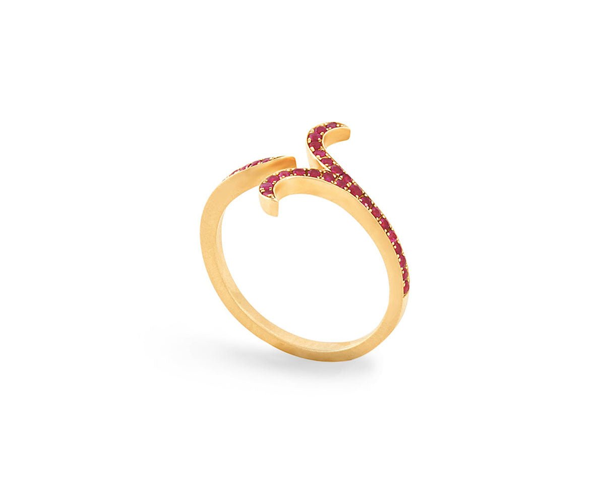 Ruby Leaf Ring - Maison Mirath